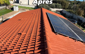 Nettoyage et applications d'une résine colorée sur la commune de saint-maximin la st baume 